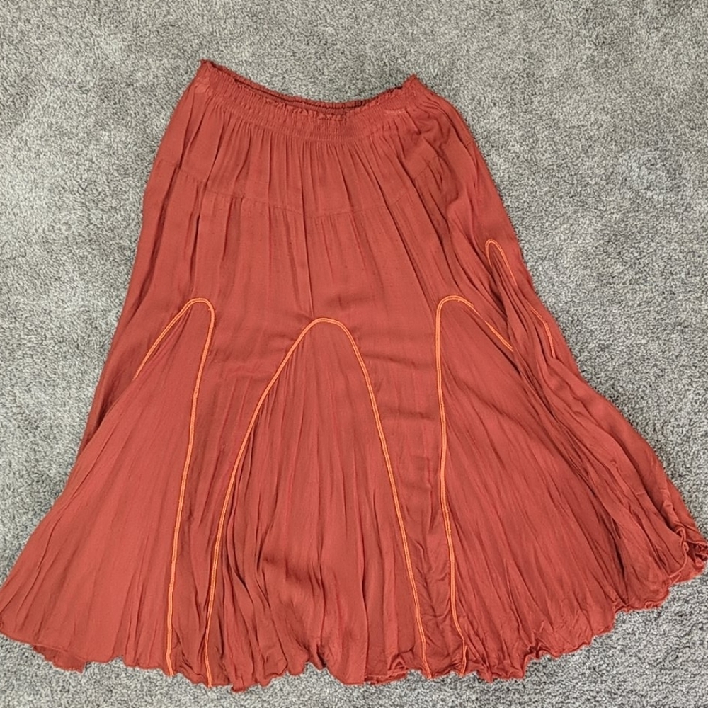 Burnt orange skirt